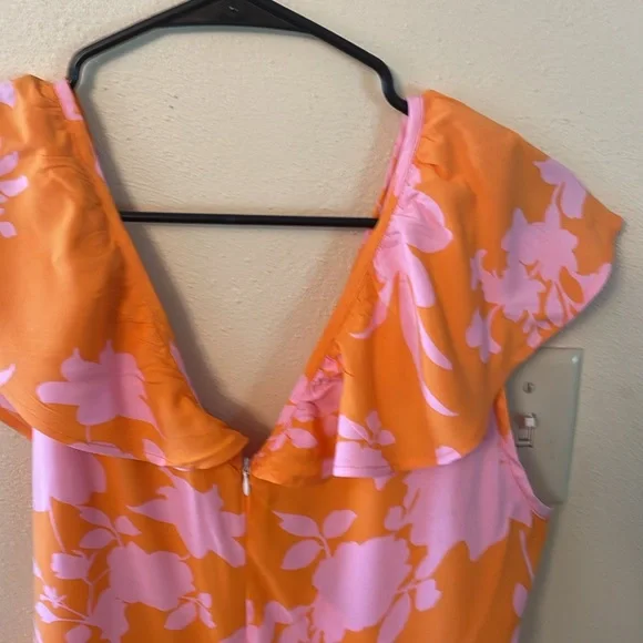 Beachside dress XL orange and pink dress NEW with tags - Picture 4 of 9